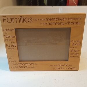 Engraved Wood 5 x 7 Sentimental Family Tabletop Photo Frame